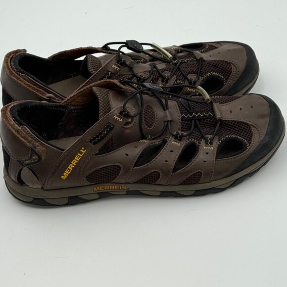 Merrell Portage Web Sandals 13 Dark Earth Performance Footwear Water Trekking - Picture 4 of 14
